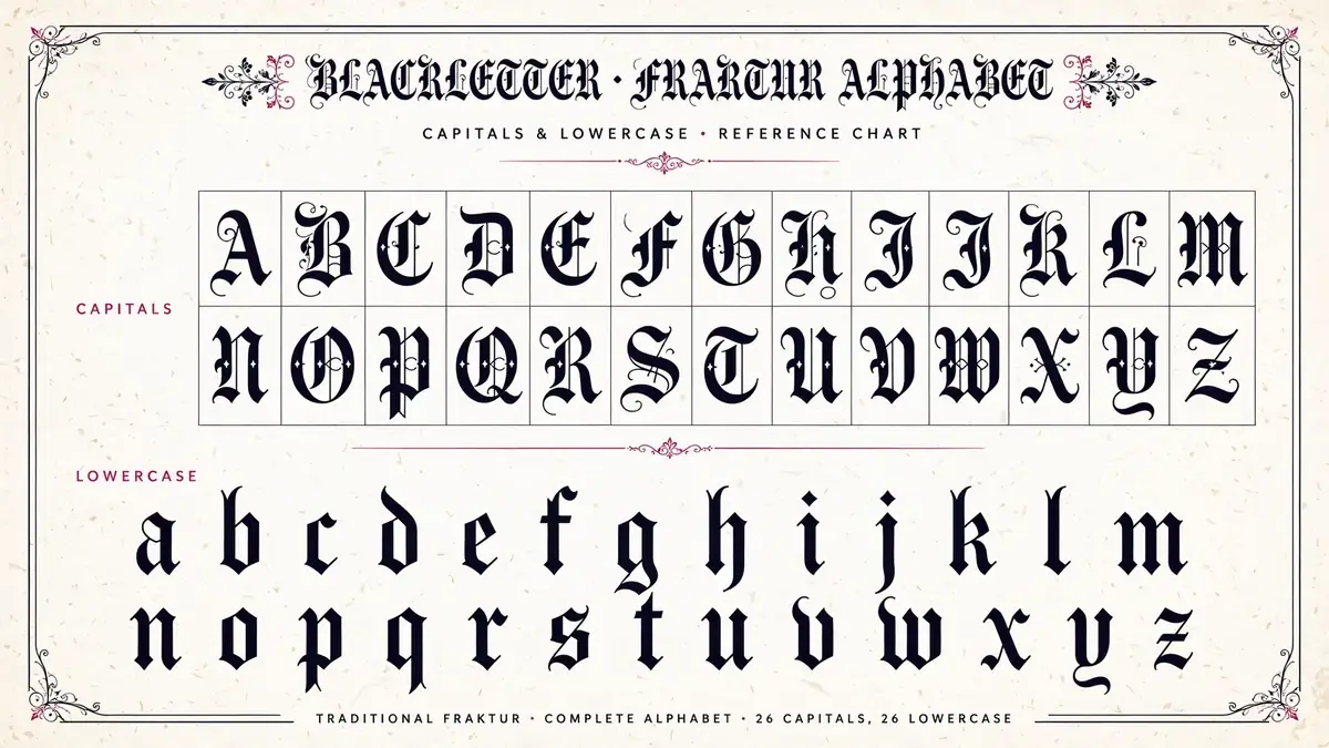 Altdeutsche Schrift Alphabet: alle Buchstaben im Überblick